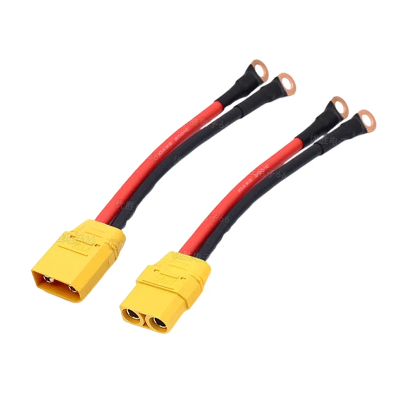 Cable conector de punta de cobre XT90 a 6MM/8MM XT 90 enchufe a línea de Terminal O 10AWG modelo de avión Cable de conexión de batería de litio - imagen 5