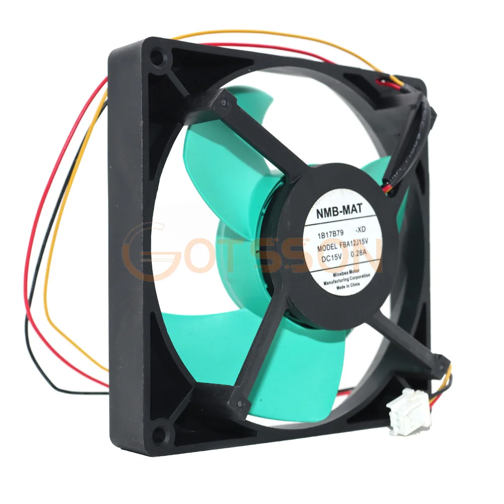 Nuevo para NMB-MAT FBA12J15V DC15V 0.28A 12,5 CM ventilador de refrigeración de refrigerador de tres cables - imagen 3