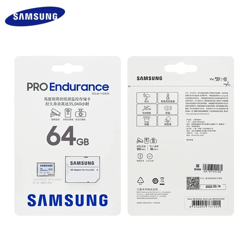 100% SAMSUNG Original PRO MicroSDXC 32gb 64GB 128GB 256GB tarjeta de memoria de alta velocidad V10 V30 Flash tarjeta Micro SD para cámara de salpicadero