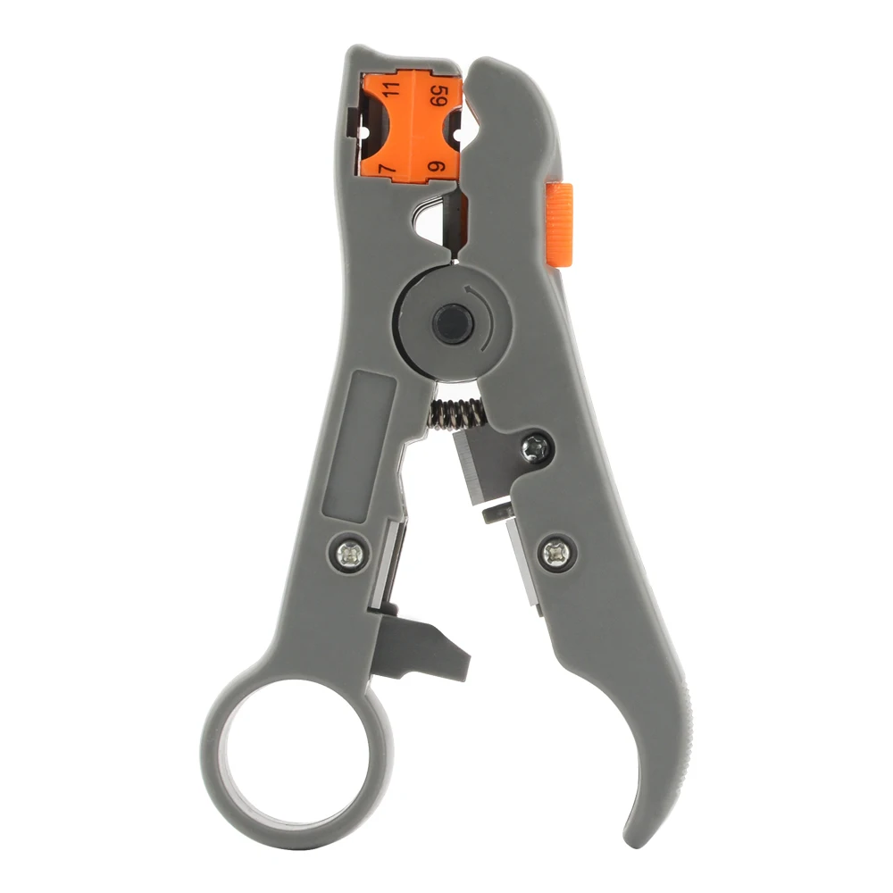 Herramienta peladora de red, cortador de cables Coaxial, herramienta peladora con funciones de corte y pelado para UTP/STP RG59 RG6 RG7 RG11 - imagen 4