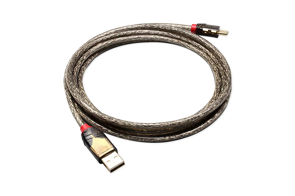 Cable LINDY tipo c para teclado mecánico Cable marrón plateado Cable recto chapado en oro usb a a usb c cable largo suave 2m - imagen 2