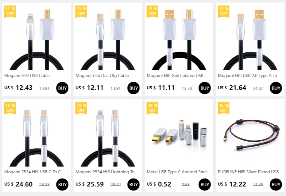 Cable Mogami 2534 USB C a B plateado