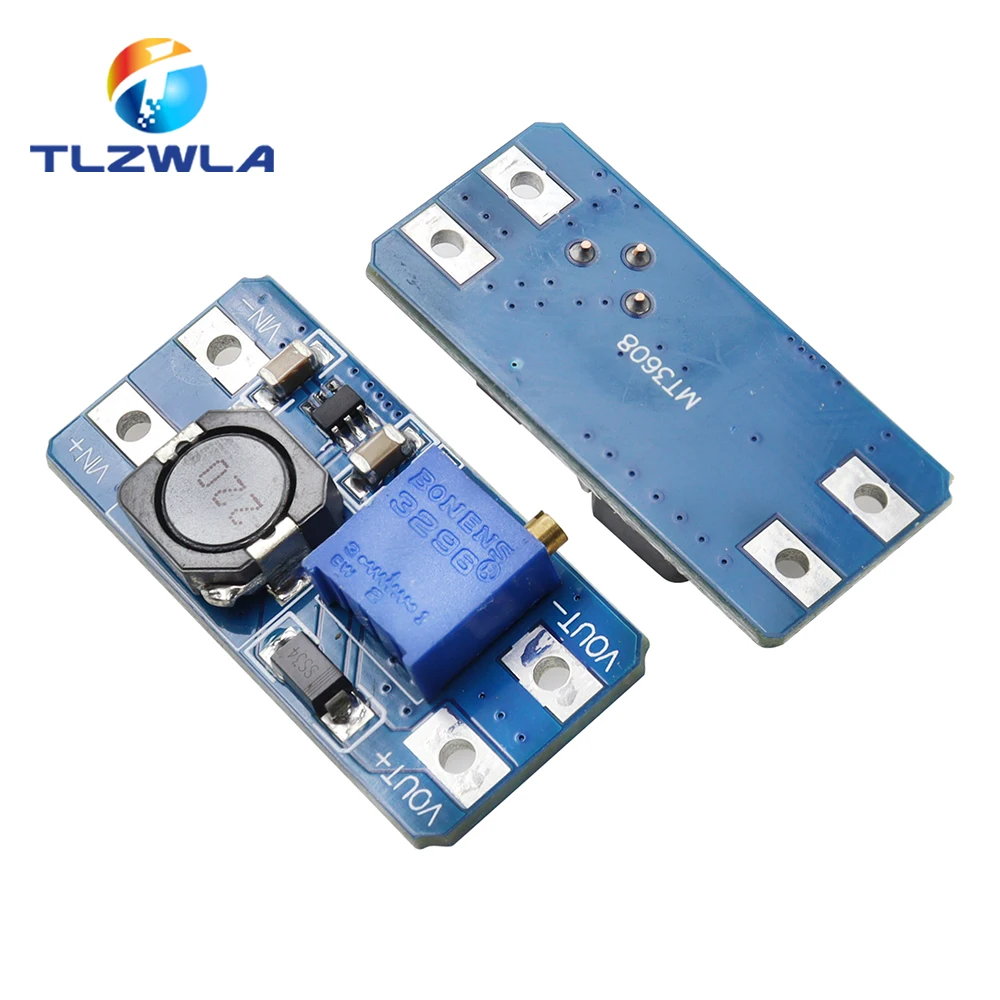 Módulo de fuente de alimentación de refuerzo MT3608, convertidor de aumento de DC-DC, placa de aumento, salida máxima de 28V, 2A, para arduino, kit diy - imagen 4