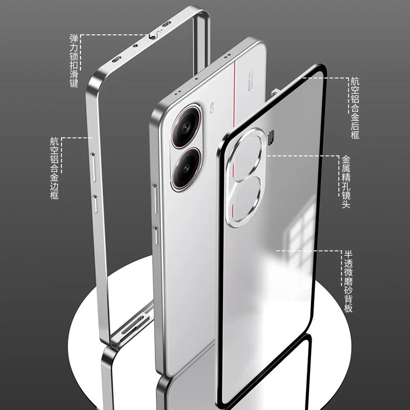 Funda para Redmi Turbo4 POCO X7 Pro, marco de Metal de aleación de aluminio, cubierta protectora de cámara de vidrio templado para Redmi Turbo4 - imagen 5