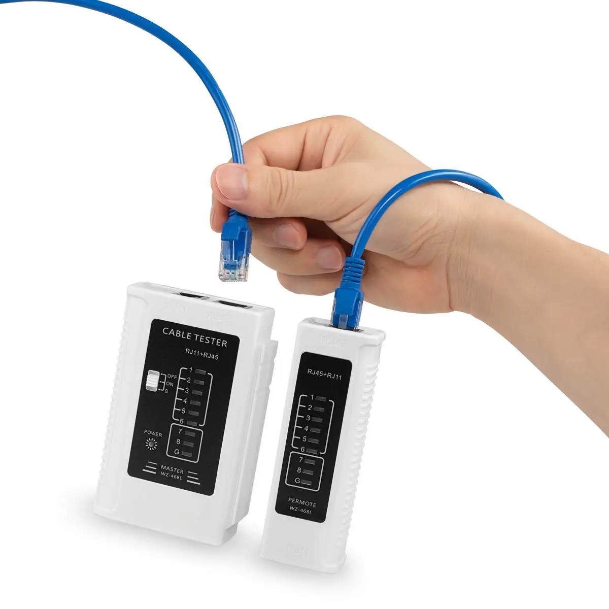 ZOERAX-probador de Cable RJ45, herramienta de prueba de Cable Ethernet para Cable LAN RJ45 RJ11 RJ12 Cat5 Cat5e Cat6 Cat6a Cat7 - imagen 5