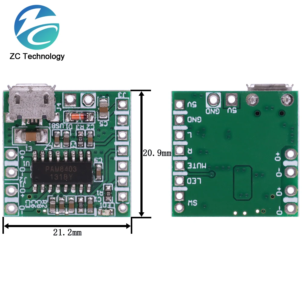 Placa amplificadora de potencia Digital PAM8403, placa amplificadora de potencia Clase D en miniatura, 2x3 W, alta 2,5 ~ 5 v, fuente de alimentación USB - imagen 4