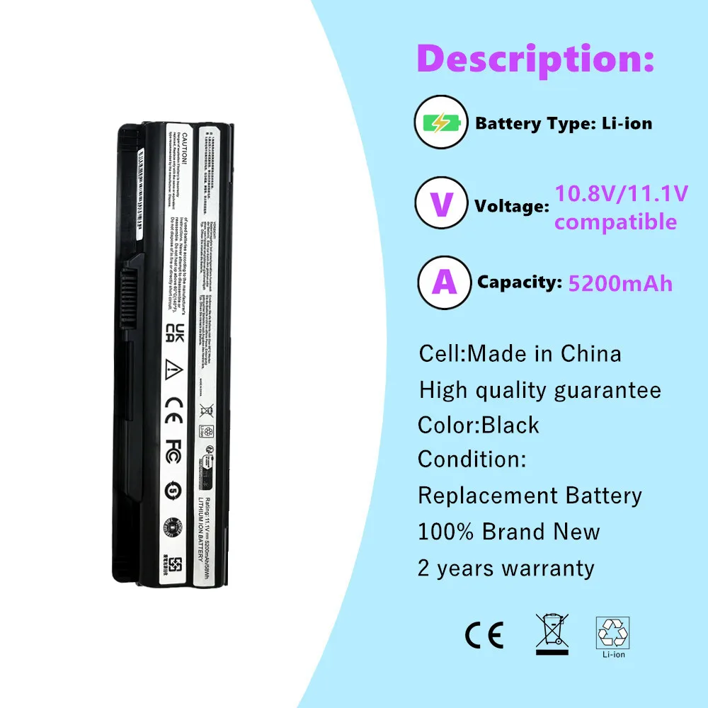 BTY-S14 BTY-S15 batería del ordenador portátil para MSI CR650 FX420 CX650 FX620 GE70 FR400 FX600 FR600 FX603 FR610 FR620 CX70 FX610 FR700 FX400 - imagen 3