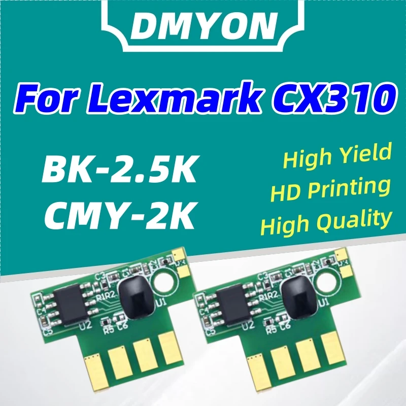 1 Juego de cartuchos de tóner C231HK0 C231HC0 C231HM0 C231HY0 para Lexmark C2325 MC2325 C2425 MC2425 C2535 MC2640 Chip de cartucho de tóner - imagen 2