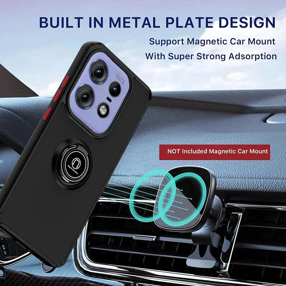 Funda de armadura para MOTO Edge 50 Ultra X50Ultra Edge 50 Fusion, lujosa Funda magnética con anillo mate para MOTO Edge50 Pro