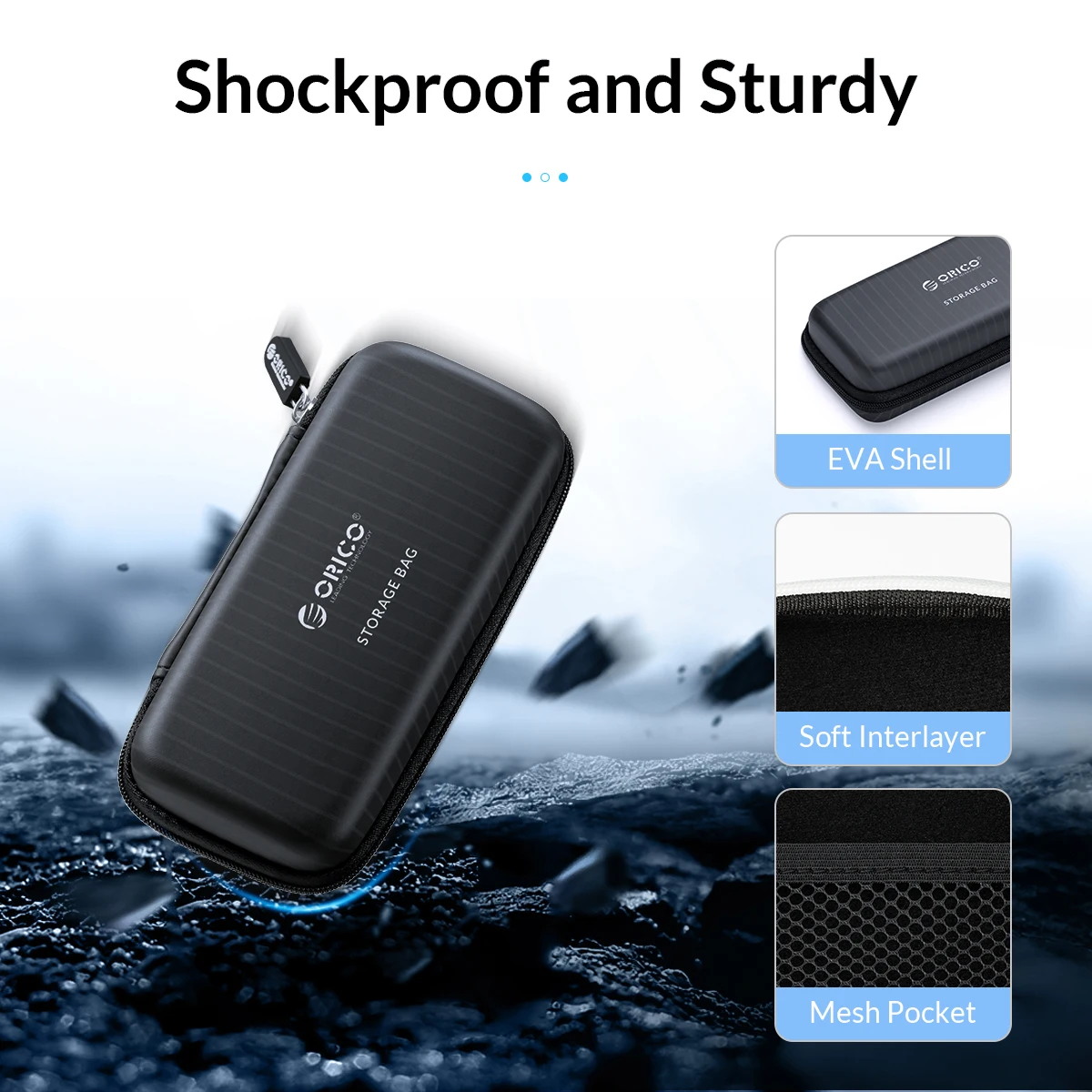 ORICO-funda protectora para disco duro externo M.2, bolsa de almacenamiento colorida de gran capacidad, 2,5 pulgadas, 3,5 pulgadas disco duro - imagen 5