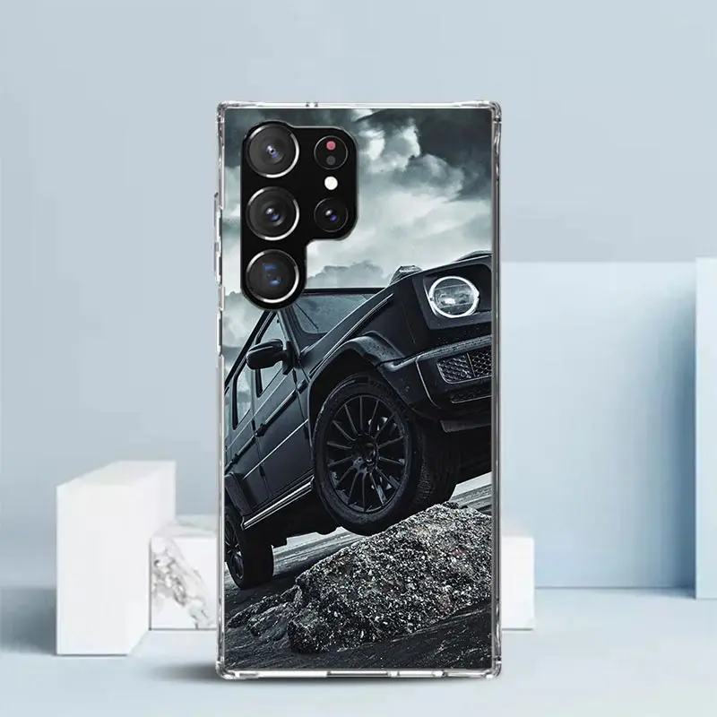 Funda de teléfono con llamada de silicona para coche deportivo C63 E63 S63 G63 para Samsung Galaxy S23 S24 S25 Ultra S21 Plus S20 FE S22 S10 + fondo de cubierta de borde - imagen 5