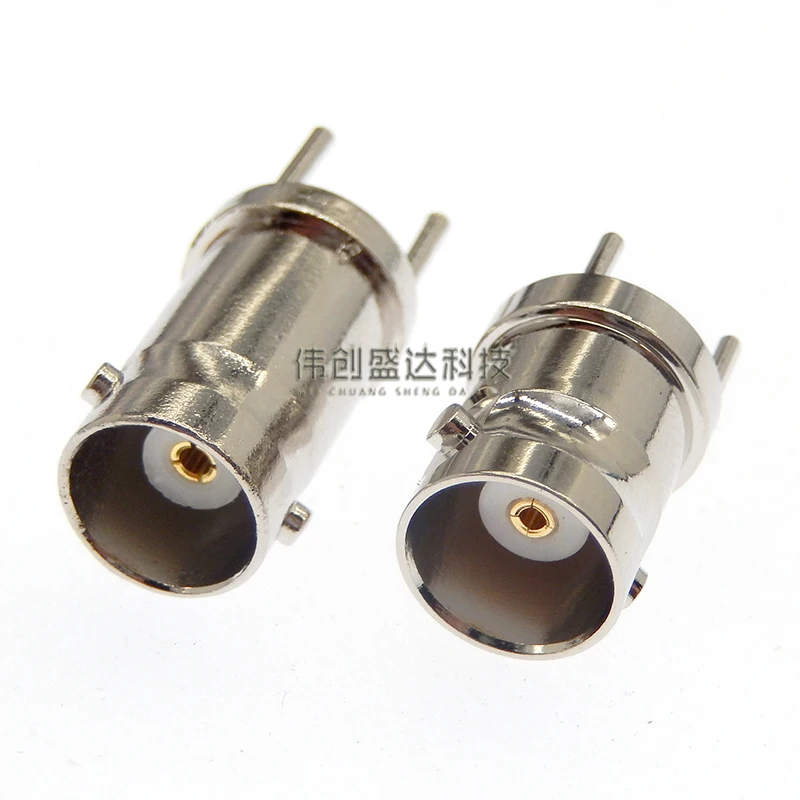 1 Uds BNC-KE cobre BNC/Q9 placa de soldadura PCB hembra conector de clavija recta placa de soldadura de cuatro patas asiento hembra BNC 50 ohm - imagen 4