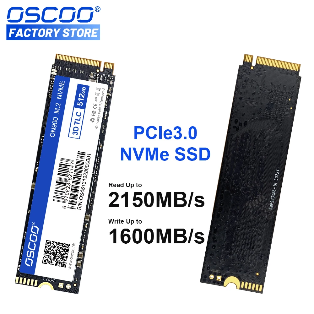 OSCOO M.2 2280 unidad interna de estado sólido NVMe 256GB 512GB SSD PCIe3.0 X4 3D TLC disco duro para ordenador portátil precio de fábrica - imagen 2