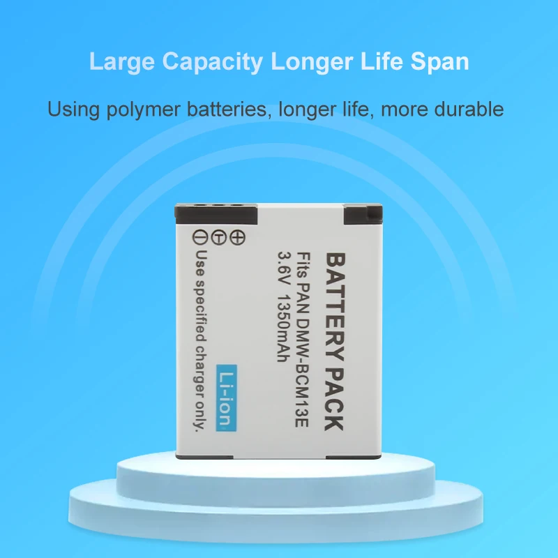 Batería DMW-BCM13E para cámara Panasonic Lumix DMC ZS40 TZ60 ZS45 TZ57 ZS50 TZ70 ZS27 TZ37 TZ41, 1350mAh, DMW-BCM13 - imagen 5