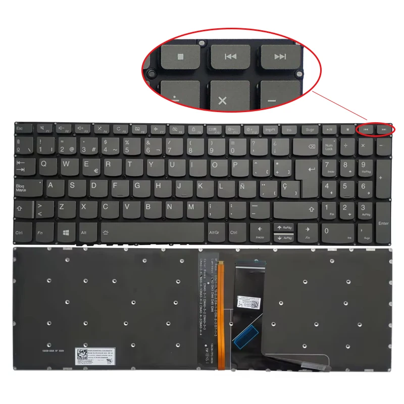 Nuevo teclado para ordenador portátil ruso/estadounidense/reino Unido/español/francés para Lenovo IdeaPad 330S-15 330S-15ARR 330S-15AST 330S-15IKB 330S-15ISK 7000-15 - imagen 2