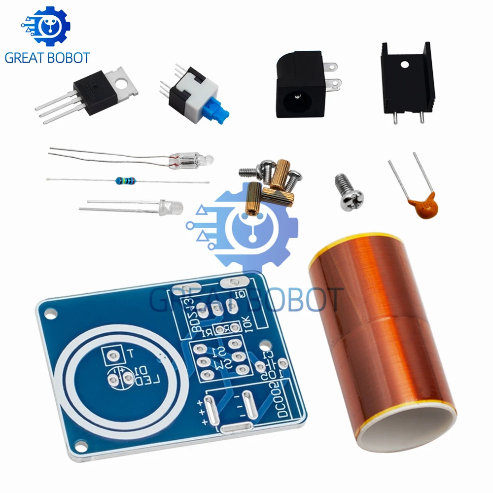 BD243C Mini kit de bobina Tesla: ¡Accesorios mágicos ideales para bricolaje! Libera tu creatividad con tecnología: piezas electrónicas empaquetadas - imagen 4