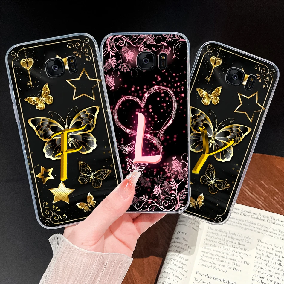 Para Samsung Galaxy S7 S6 Edge funda fantástica letra de nombre funda transparente de silicona suave a prueba de golpes para Galaxy S 7 S6Edge + carcasa de teléfono - imagen 2