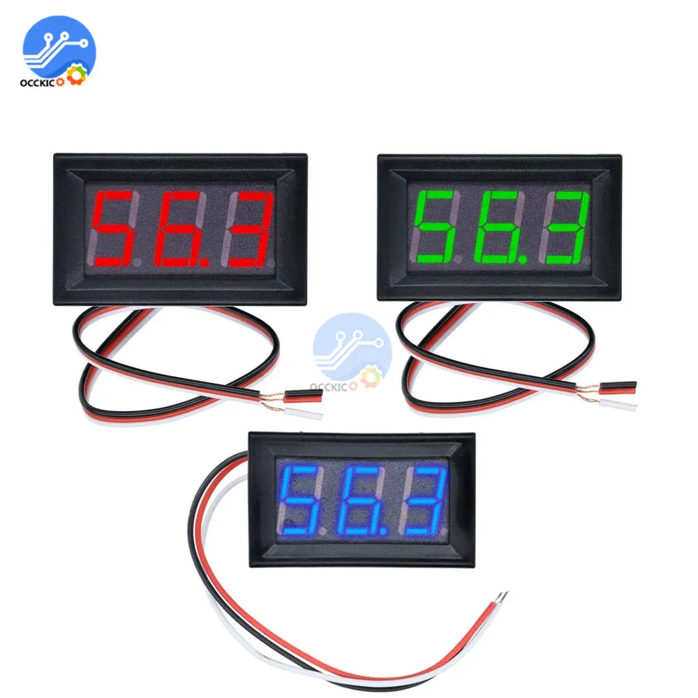 DC 0-100V LED Digital Voltmeter LED Fahrzeuge Motorspannung Panel Meter 0.56 Inch Voltmeter Three Position Led Digital Tube