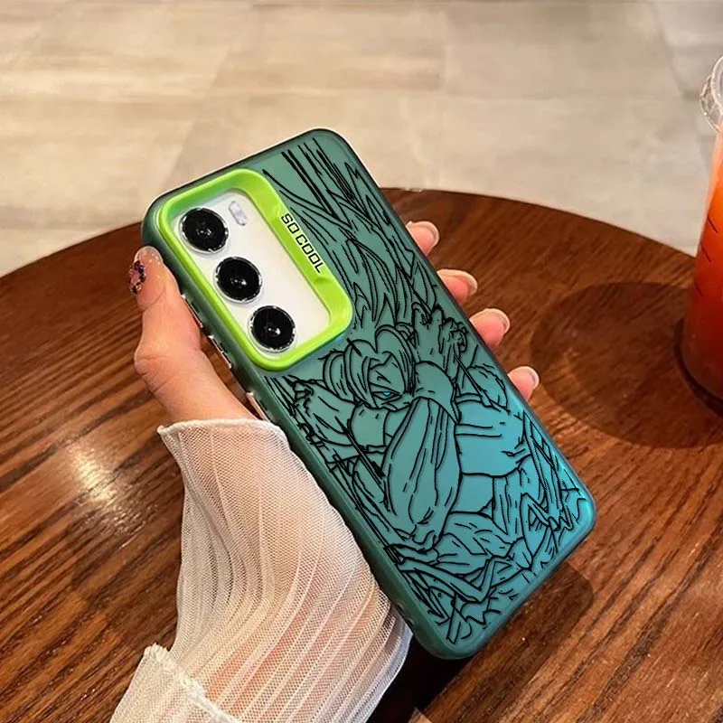 D-Dragon Ball Goku funda bonita para OPPO A98 A96 A95 A94 A79 A78 A77 A54 A55 funda de teléfono plateada colorida - imagen 5