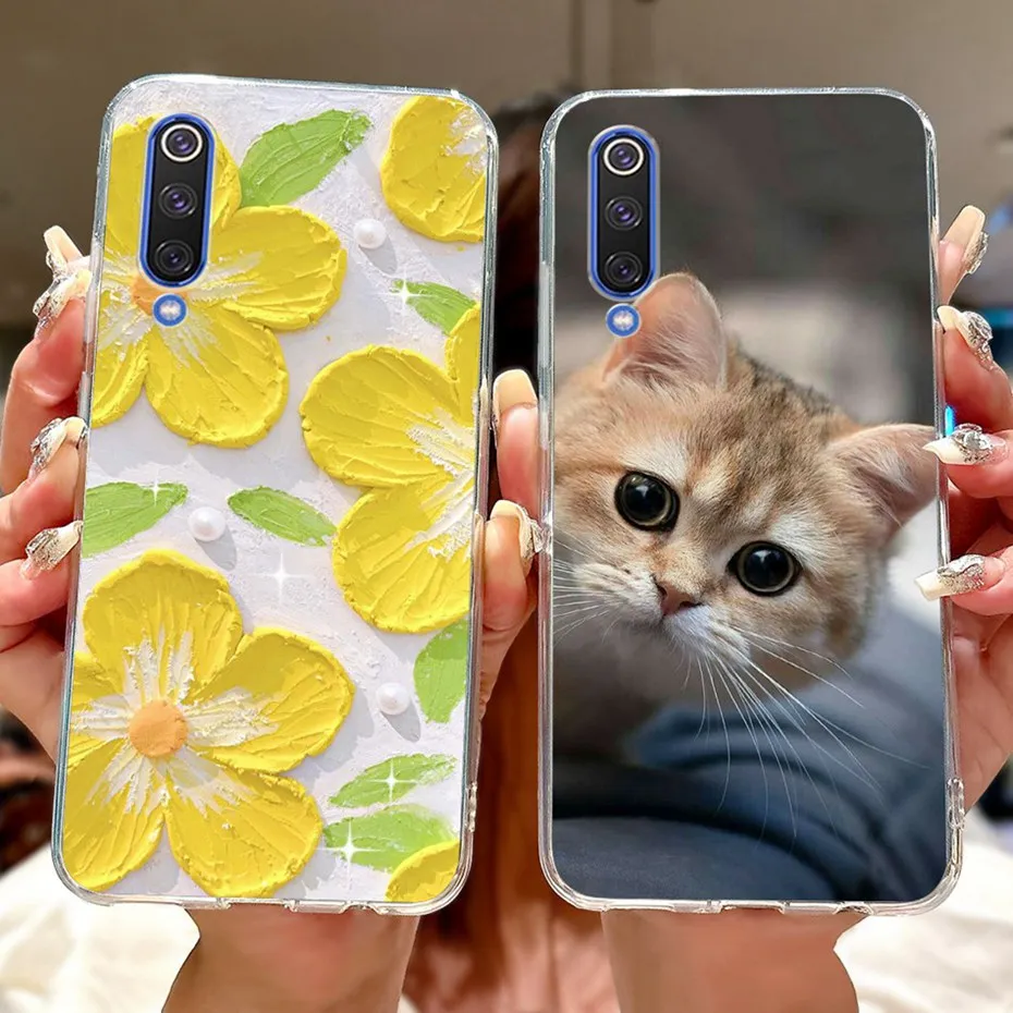 Funda de teléfono con pintura bonita para Xiaomi Mi 9 9SE 9Lite, funda trasera de silicona suave TPU para Xiaomi Mi9 9 SE 9 Lite, parachoques - imagen 2