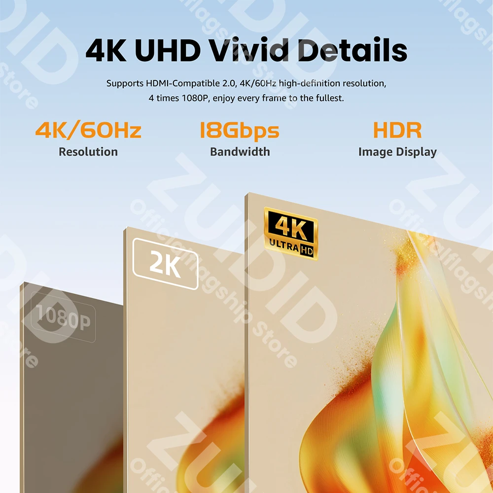 Cable adaptador magnético USB tipo C a HDMI 2,0, convertidor UHD de 4K60Hz hembra a macho para MacBook Pro, iPad Pro, Samsung TV - imagen 3