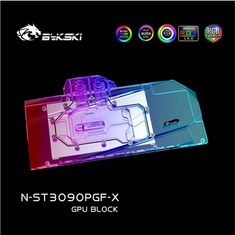 Bykski N-ST3090PGF-X bloque de agua para ZOTAC RTX 3080 3090 PGF/AMP Core Extreme Holo tarjeta GPU/cubierta completa radiador enfriador de cobre - imagen 3