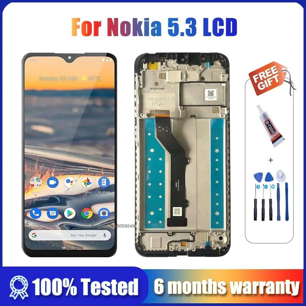 Reemplazo de pantalla táctil LCD ORIGINAL para Nokia 6,55, 5,3 ", TA-1234, TA-1227, TA-1229, 1223