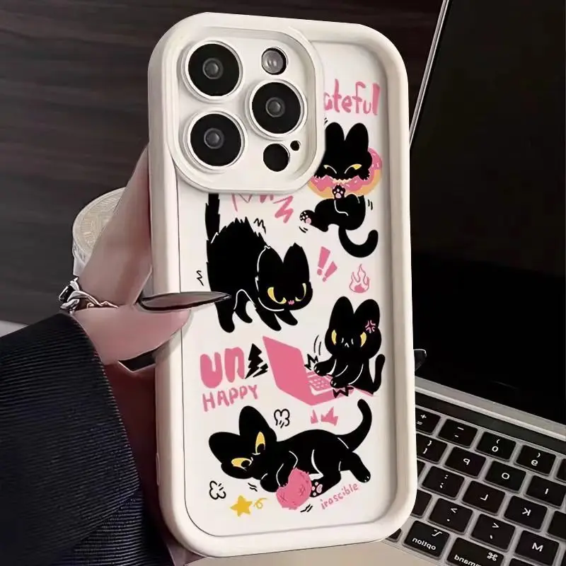 Redmi Note 13 11 12 Pro Plus 5G funda de teléfono de gato de dibujos animados para Xiaomi Redmi Note 13 4G 11S 12S 10S 10 Pro 13C 12C 4G
