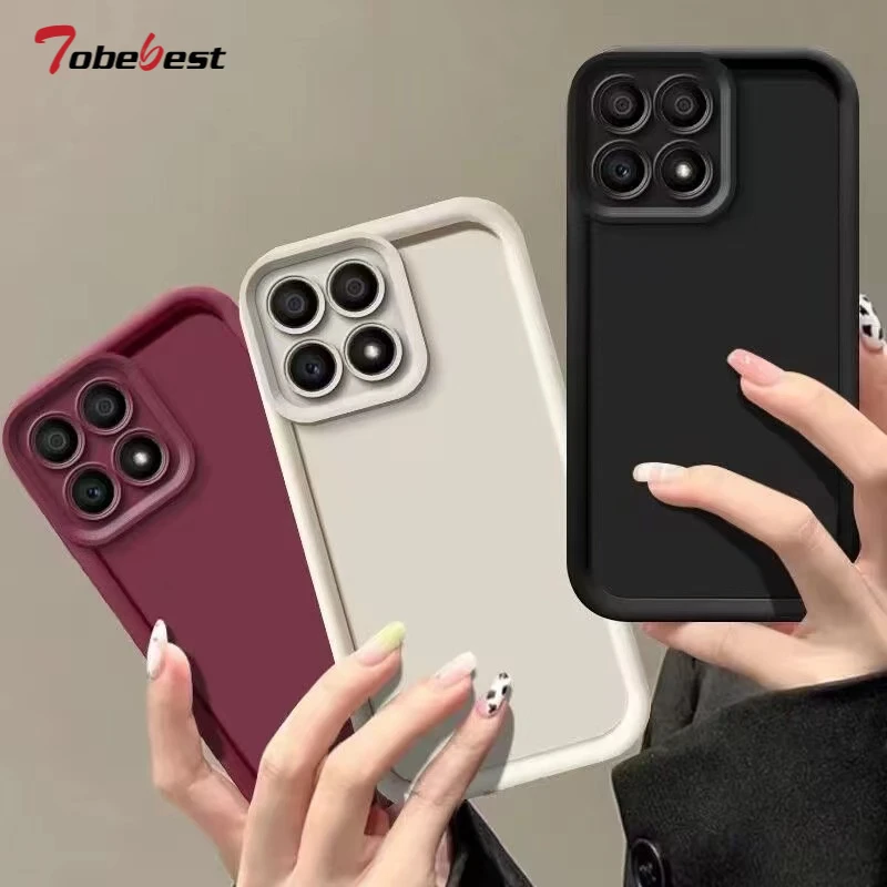 Funda de silicona para lente de cámara de color sólido para Xiaomi POCO X6 Pro 5G Funda contraportada - imagen 2