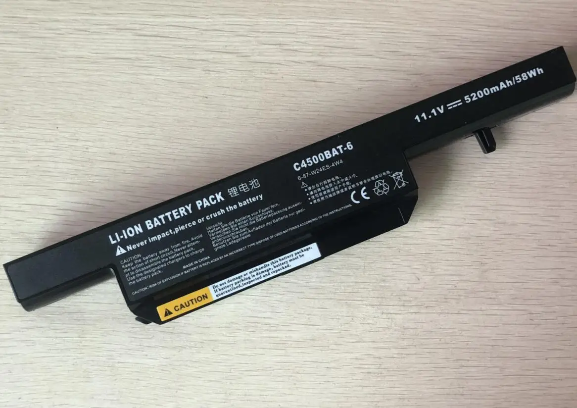 Batería del ordenador portátil para Clevo C4500BAT-6 C4500BAT 6 C4500BAT6 B4100M B4105 B5100M B5130M B7110 C4100 C4500 C4500Q C5100Q C5500Q - imagen 2
