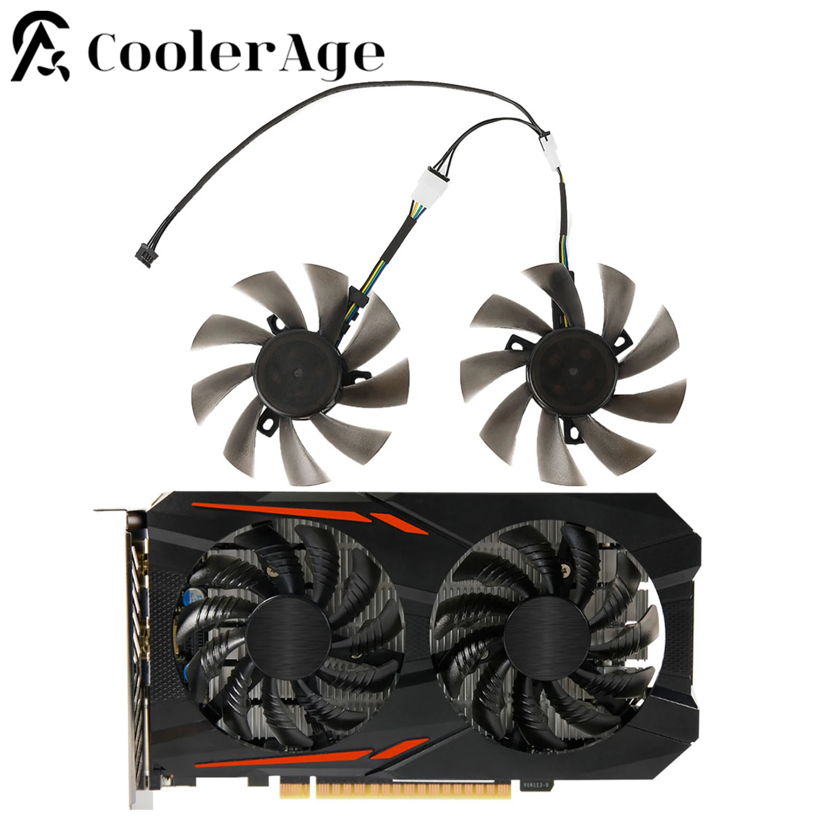 Ventilador de tarjeta de vídeo para Gigabyte GTX 1050 1050Ti 1060 1070 960 RX 470 480 570 580 85MM T129215SU ventilador de refrigeración GPU con rodamiento de bolas de remolque