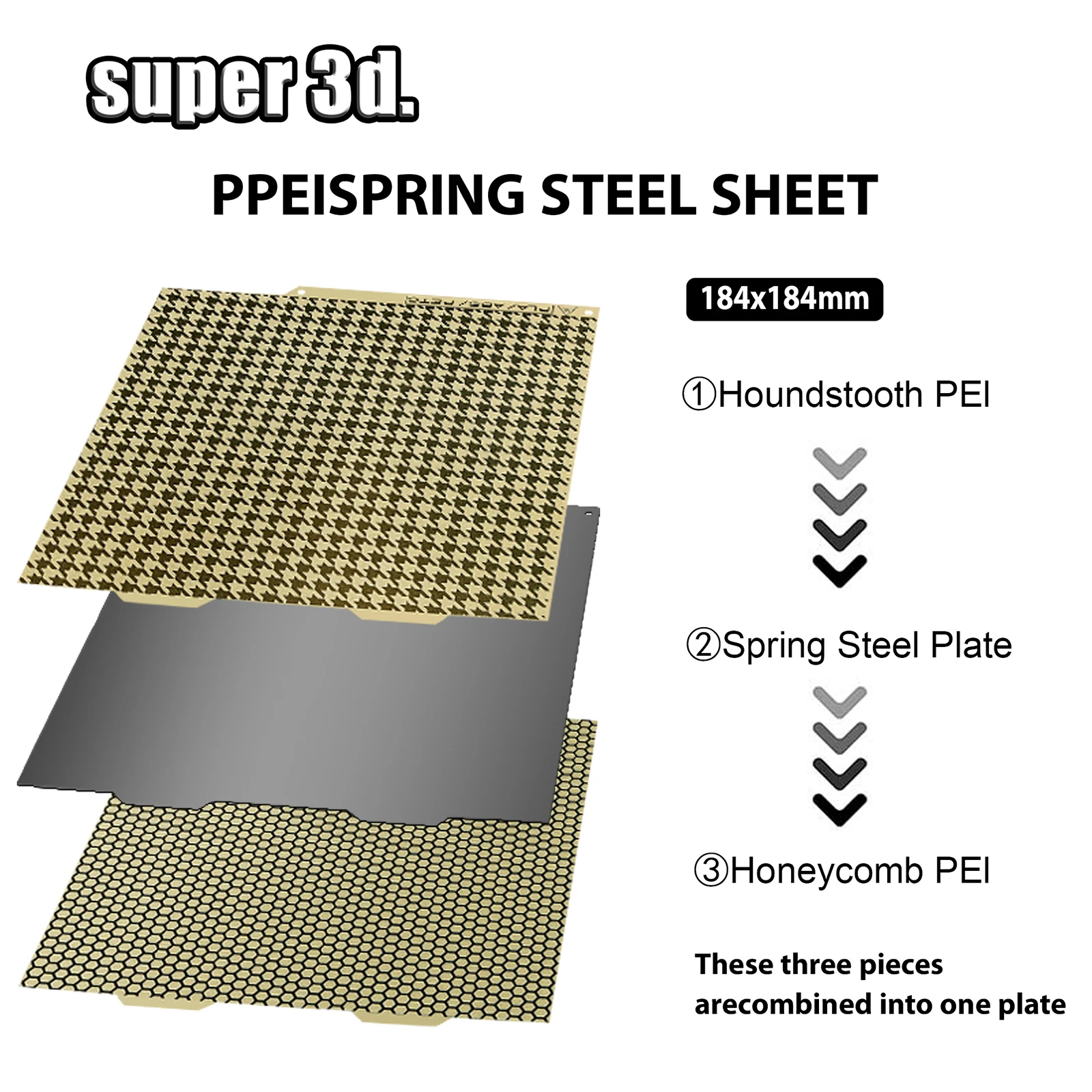 Bambu Lab A1 Mini placa de construcción PEY PEO PEI cama de panal hoja de acero de resorte hoja de Pei 184x184 placa de bambú para Bambulab impresión 3D - imagen 3