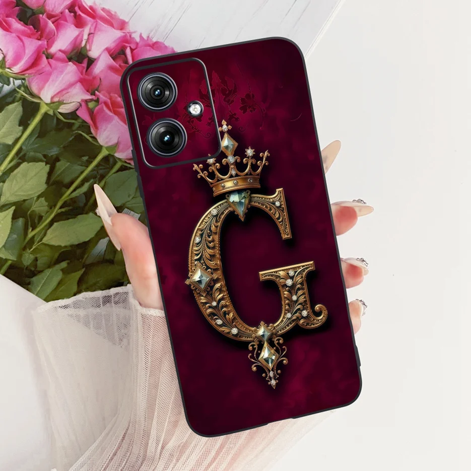 Para Motorola Moto G54 G84 5G funda de lujo corona letras cubierta suave TPU funda de teléfono para Motorola G54 G 84 MotoG84 contraportada Fundas - imagen 5