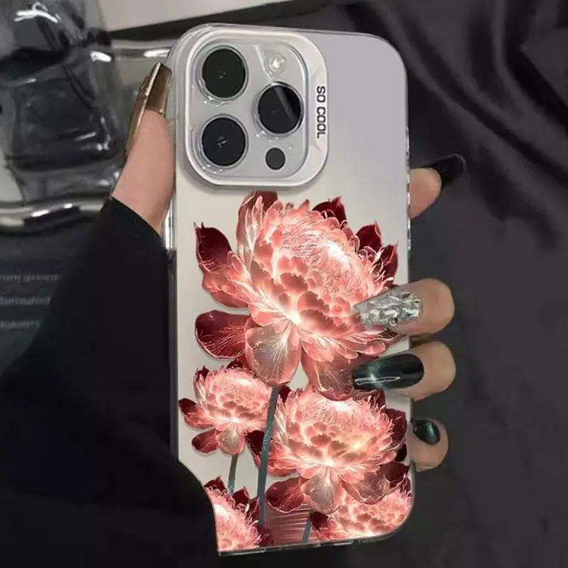 Funda de teléfono de flores para Funda iphone 17ProMax Fundas Capas 16 15 14 13 12 11 Pro 14Pro 13Pro Max iphone17 Funda de teléfono Apple - imagen 2