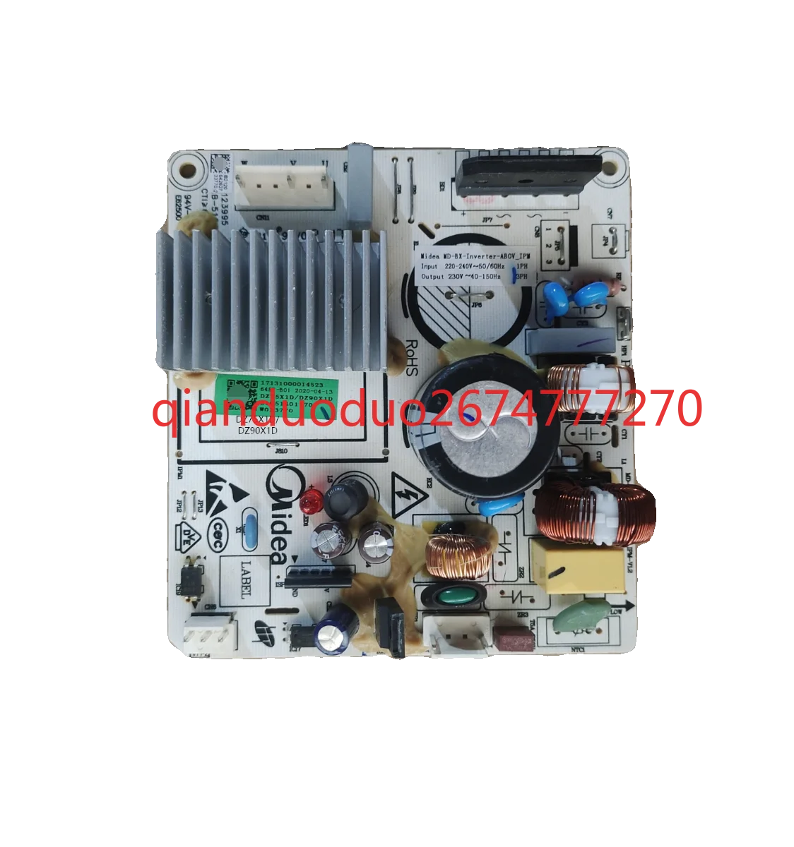 DZ75X1D/DZ90X1D es adecuado para placa de ordenador de placa de accionamiento de compresor de refrigerador Midea 17131000014523