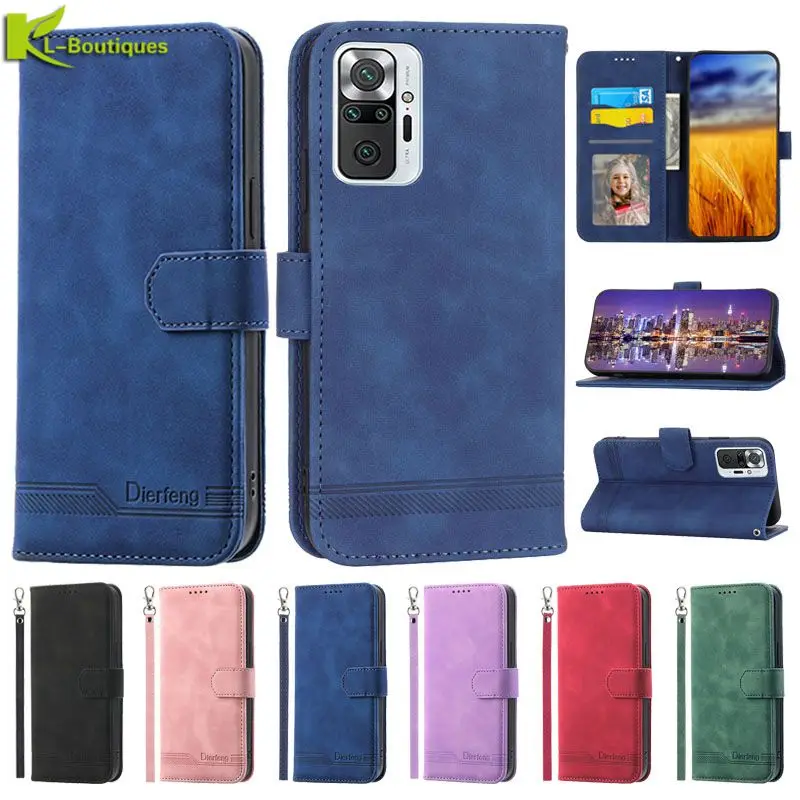 Para Xiomi Redmi Note 10 Pro Funda tipo billetera Funda de cuero para Xiaomi Redmi Note 10 Pro Note10 10S 10Pro Fundas de teléfono con tapa - imagen 2