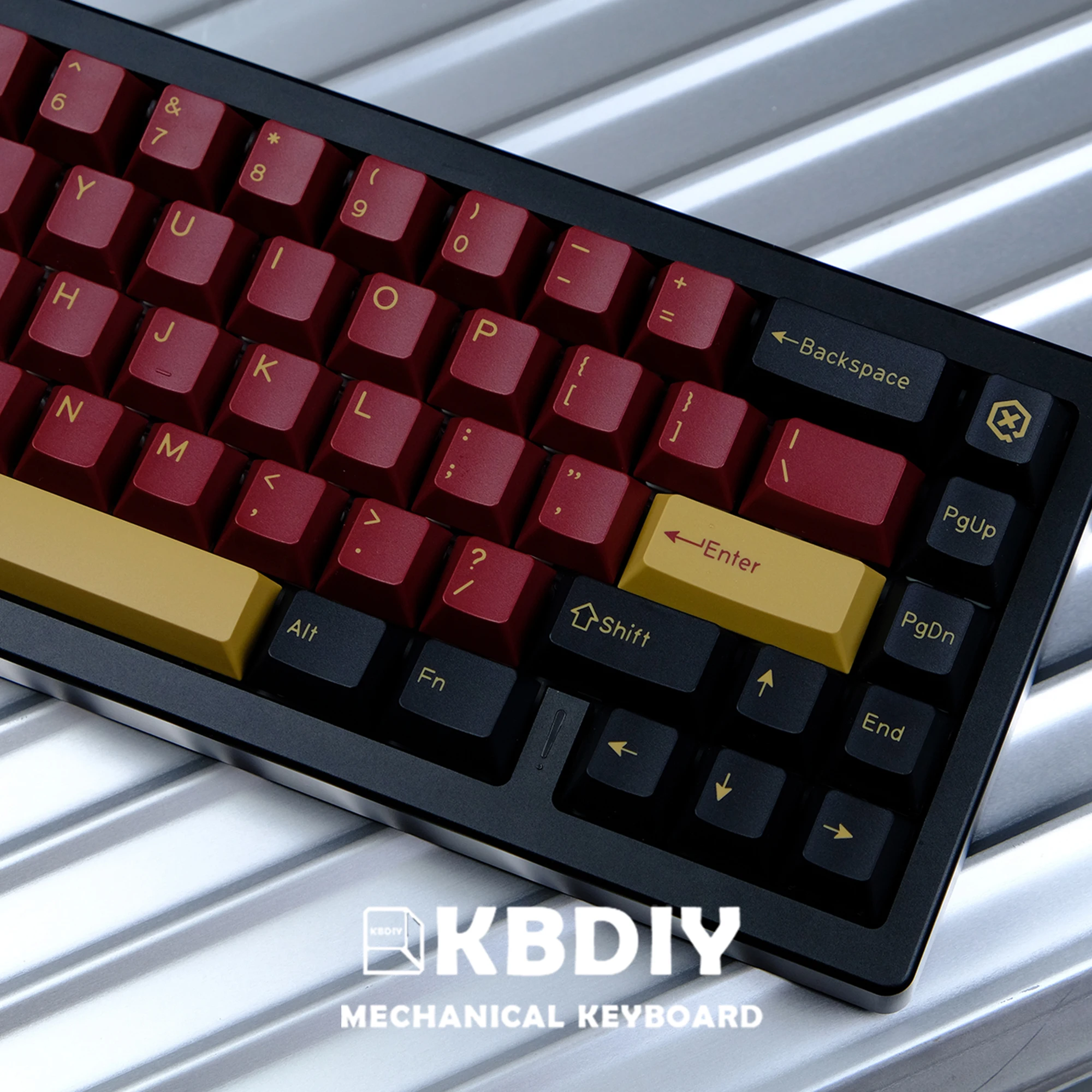KBDiy-Juego de teclas PBT personalizadas para teclado mecánico, teclas ISO, perfil Cherry, GMK, GMK, Samurai rojo, interruptores MX, 171 teclas - imagen 5