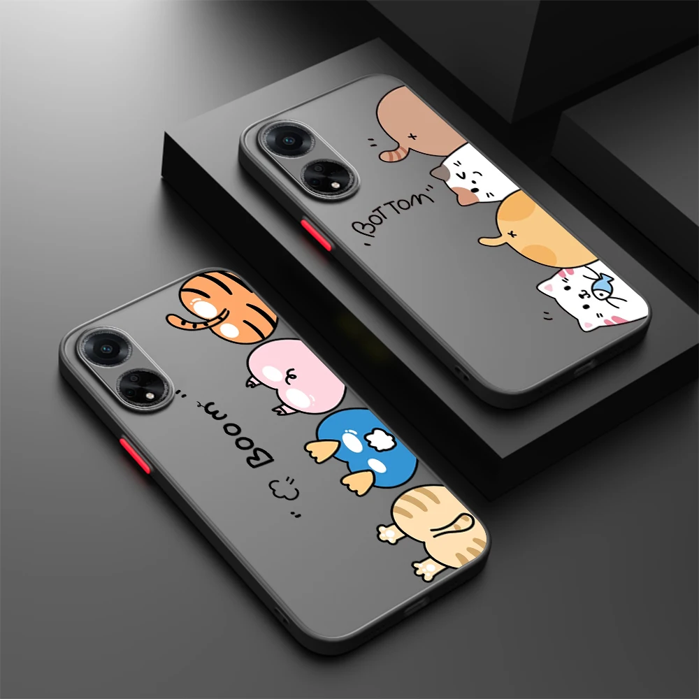 Funda translúcida esmerilada para OPPO X5, X3, A54S, A5, A94, A16, A53S, A57, A74, A72, A96, A98, A78, 5G