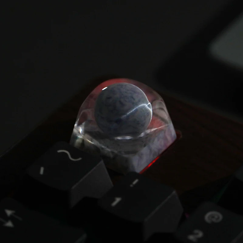 Teclas de resina impresas en 3D, Pluto GJ504b, Lucy Planet, Teclado mecánico Mx Switch, translúcido, personalizado - imagen 4