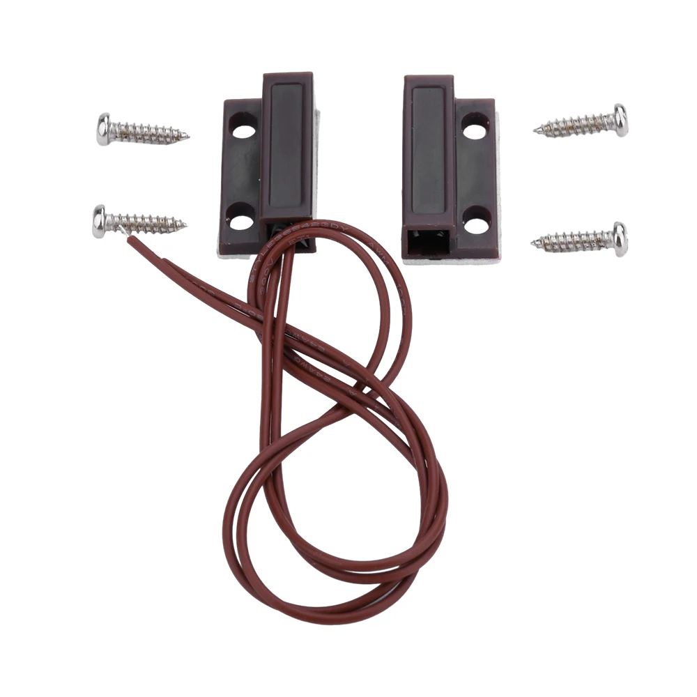 MC-38A Detector de Sensor de ventana de puerta con cable interruptor magnético normalmente cerrado o normalmente abierto NC/NO para sistema de alarma de seguridad para el hogar - imagen 3