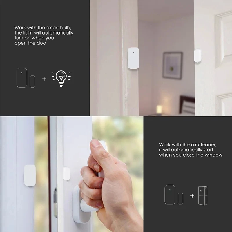 Aqara-Sensor o soporte de ventana de puerta, conexión Zigbee, detectores de apertura y cierre de puerta inteligente para el hogar, alarma remota, funciona para Xiaomi Mi Home - imagen 5