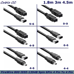 Cable IEEE 1394B FireWire 800 - 6 pines
