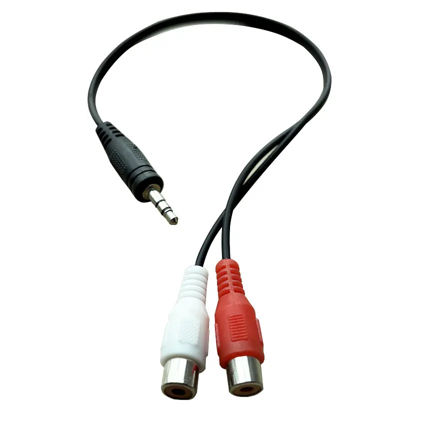Cable convertidor 3,5 Jack macho a 2RCA 2AV hembra, Cables adaptadores de Audio estéreo, Cable adaptador de auriculares divisor Y para DVD TV VCD - imagen 3