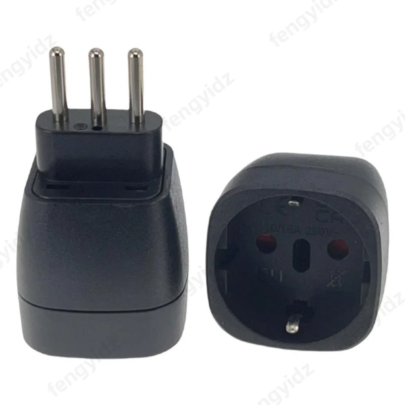 Enchufe de viaje europeo a italiano estándar alemán brasileño suizo a enchufe italiano integrado 10A 250V EU-12A - imagen 2