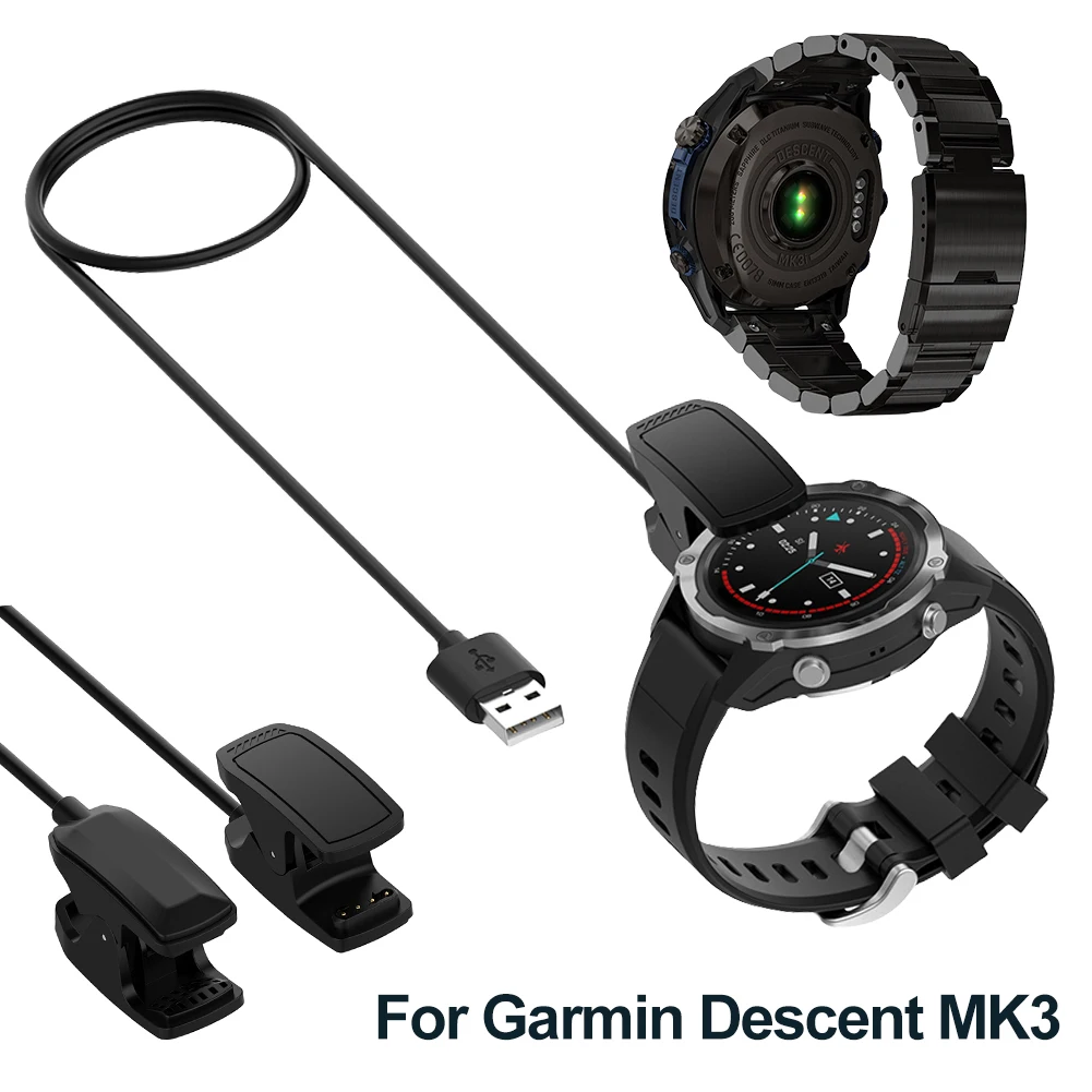 Cable de carga para Garmin Descent MK3, MK3i, MK2, MK2i, MK2S, Clip de reloj inteligente, Cable de carga, accesorios de reloj
