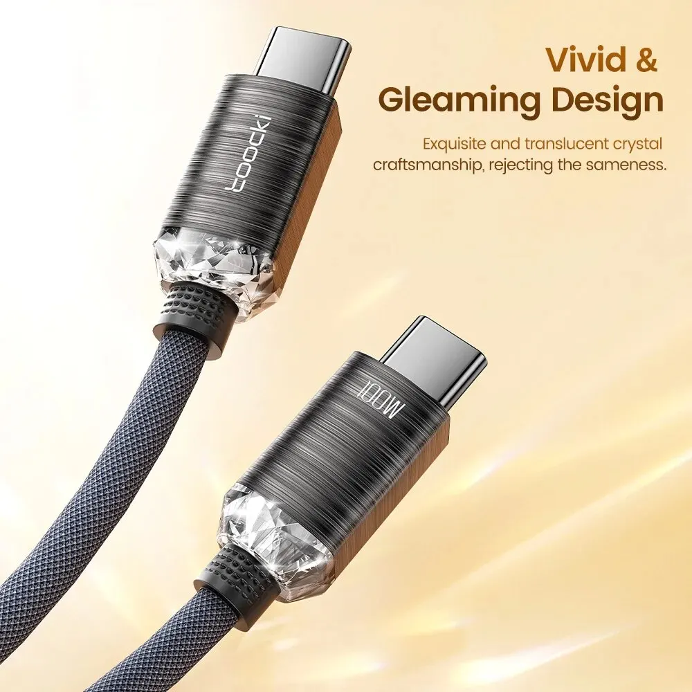 Toocki Cable USB tipo C a tipo C 100W carga rápida para iPhone 15 Pro Max MacBook Samsung Galaxy Huawei Xiaomi Oneplus POCO - imagen 2