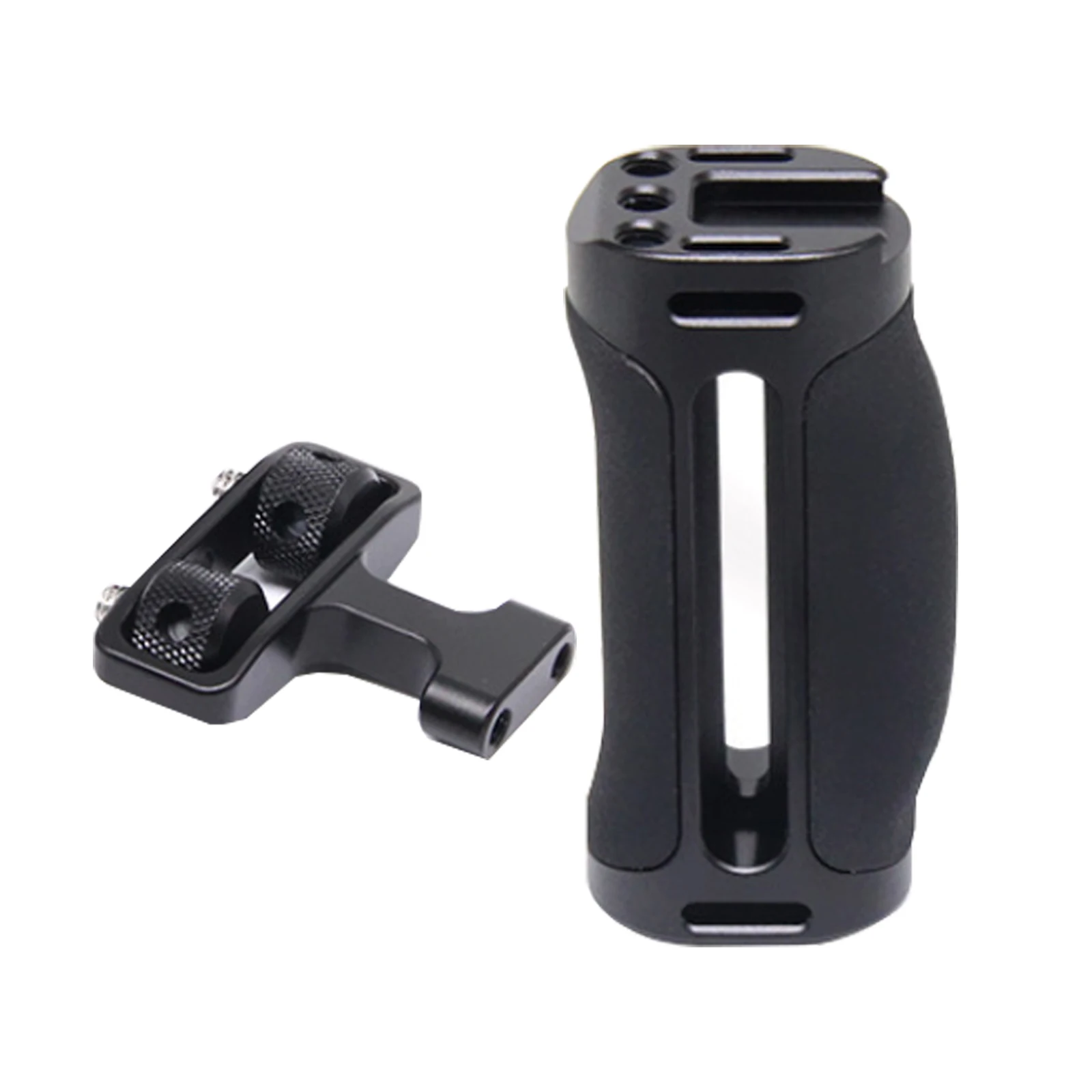 Empuñadura lateral de aluminio Probty para jaula de cámara DSLR con soporte de zapata fría, orificios roscados, dirección cambiable - imagen 2