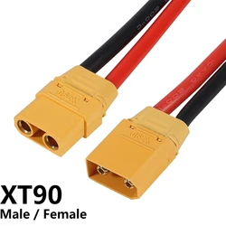 4 pares XT90H XT90 cable XT 90 enchufe conector macho y hembra 150mm 10AWG cable de silicona para RC Lipo batería Dron de carreras con visión en primera persona