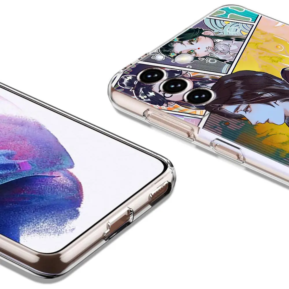 Tian Guan Ci Fu funda de teléfono a prueba de golpes para Samsung Galaxy S23 Ultra S22 5G S20 S21 FE 5G S10E S9 S8 S10 Plus, funda de silicona transparente - imagen 5