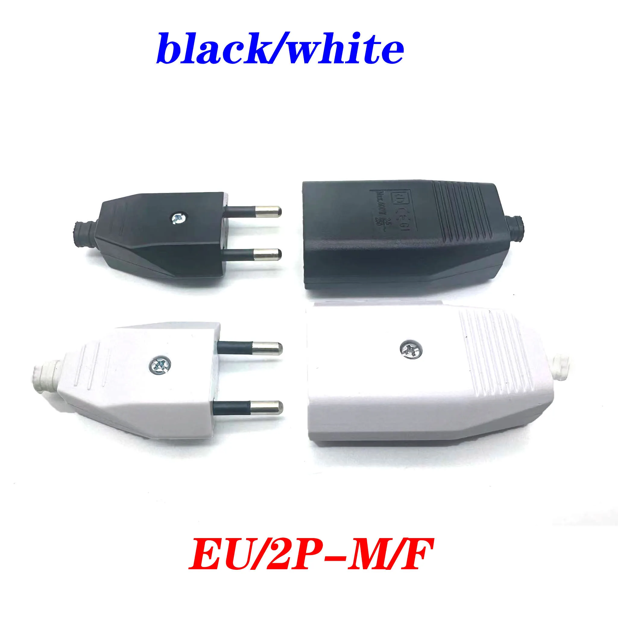 Enchufe de cableado macho hembra estándar de la UE, enchufe de orificio recable de repuesto, Cable de extensión de alimentación, conector de Cable Euro - imagen 5